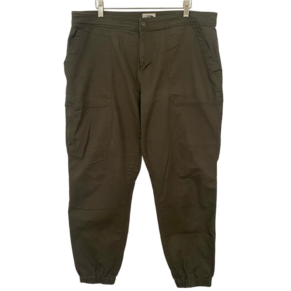 The North Face Cargo Gorpcore Cotton Jogger Pants Green Womens Size 14 outdoor